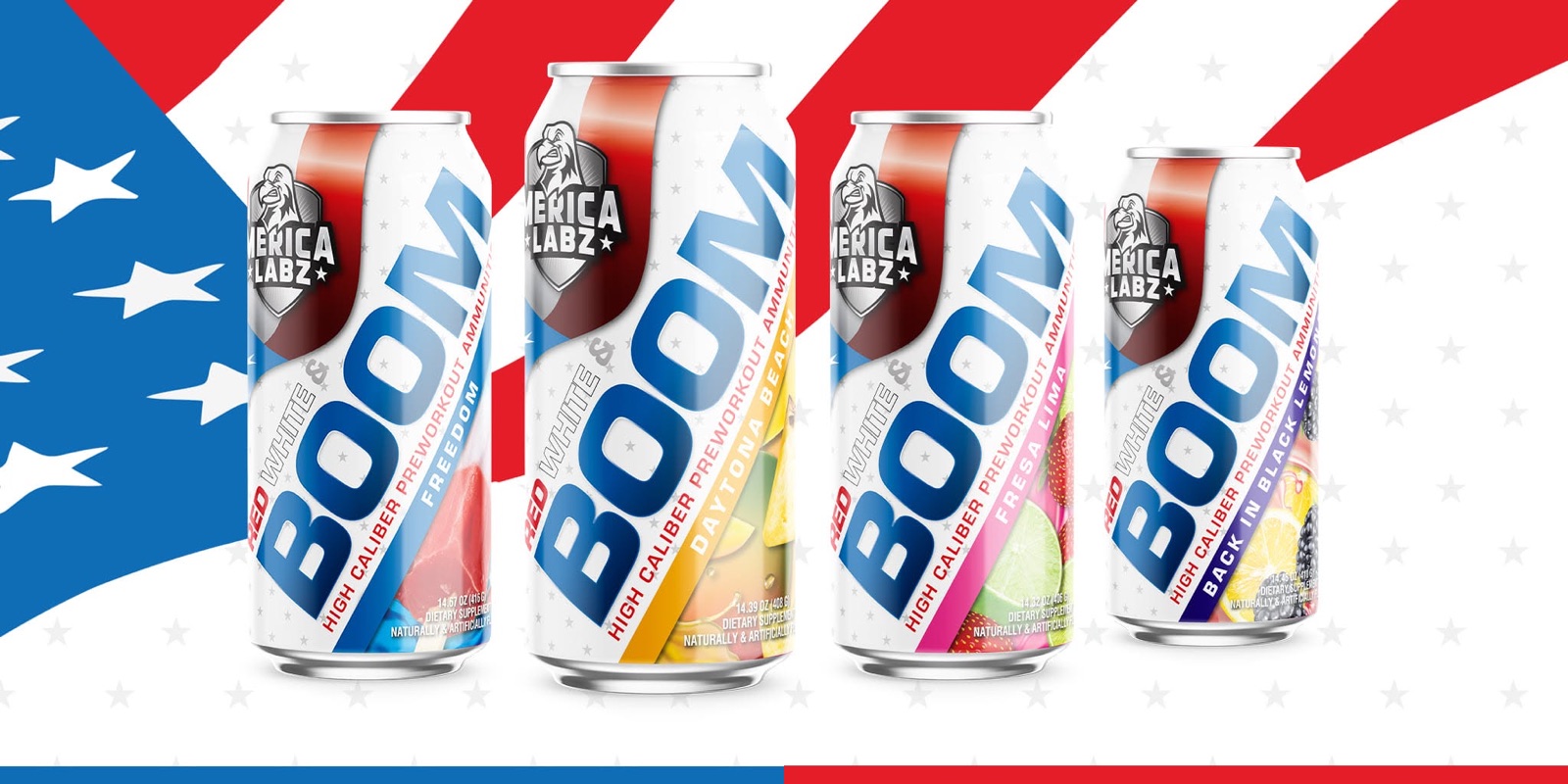 'Merica Labz Red White & Boom can lineup